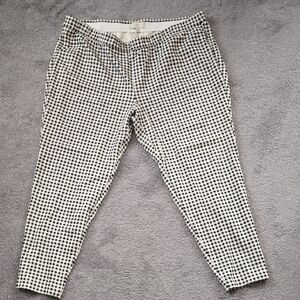 Talbots Black and White Checkered Pants, 2X
